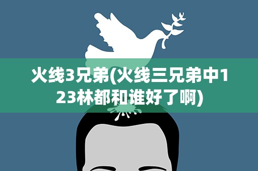 火线3兄弟(火线三兄弟中123林都和谁好了啊)