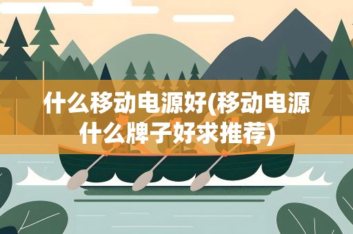 什么移动电源好(移动电源什么牌子好求推荐)
