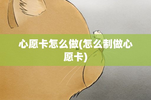 心愿卡怎么做(怎么制做心愿卡)