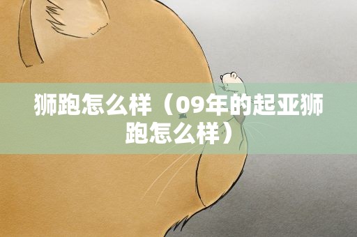 狮跑怎么样（09年的起亚狮跑怎么样）