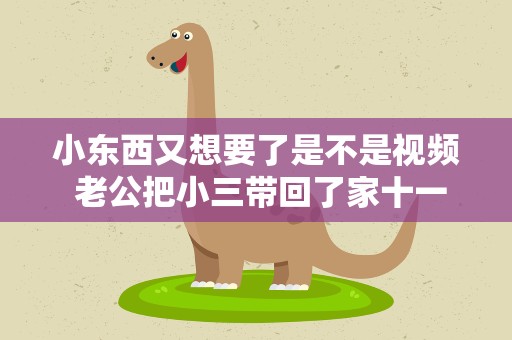 小东西又想要了是不是视频 老公把小三带回了家十一集