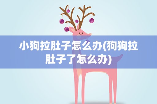 小狗拉肚子怎么办(狗狗拉肚子了怎么办)
