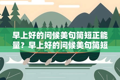 早上好的问候美句简短正能量？早上好的问候美句简短正能量图片