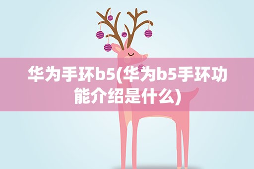 华为手环b5(华为b5手环功能介绍是什么)