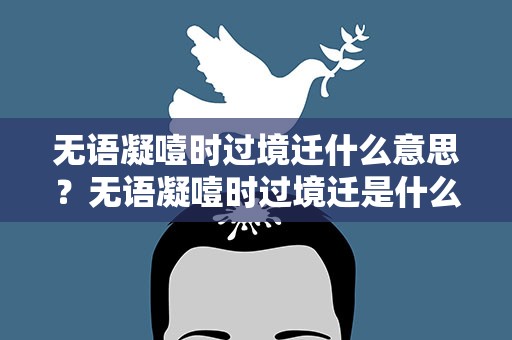 无语凝噎时过境迁什么意思？无语凝噎时过境迁是什么意思