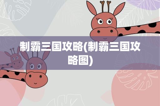 制霸三国攻略(制霸三国攻略图)