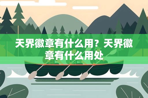天界徽章有什么用？天界徽章有什么用处