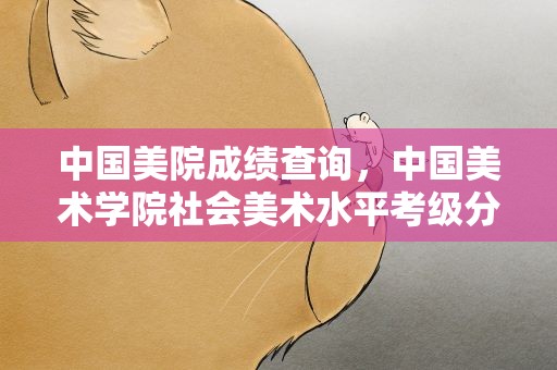 中国美院成绩查询，中国美术学院社会美术水平考级分数如何查询