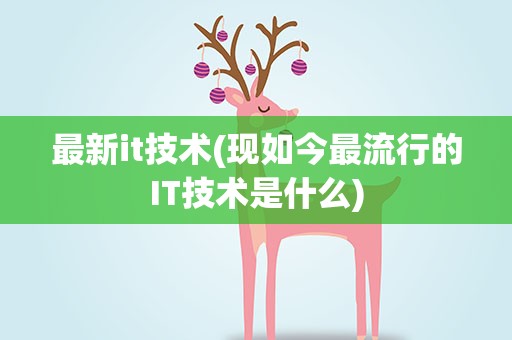 最新it技术(现如今最流行的IT技术是什么)