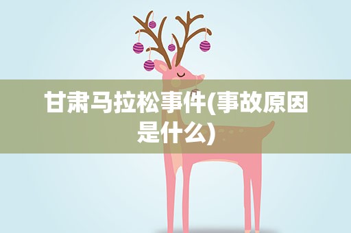 甘肃马拉松事件(事故原因是什么)
