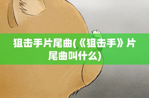 狙击手片尾曲(《狙击手》片尾曲叫什么)