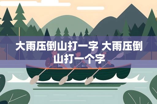 大雨压倒山打一字 大雨压倒山打一个字