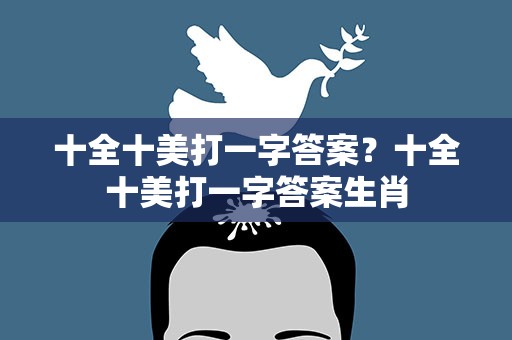 十全十美打一字答案？十全十美打一字答案生肖