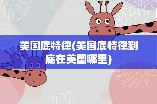 美国底特律(美国底特律到底在美国哪里)