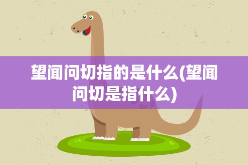 望闻问切指的是什么(望闻问切是指什么)