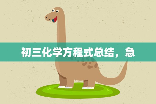 初三化学方程式总结，急