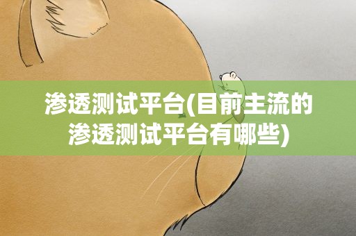 渗透测试平台(目前主流的渗透测试平台有哪些)