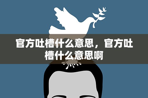官方吐槽什么意思，官方吐槽什么意思啊