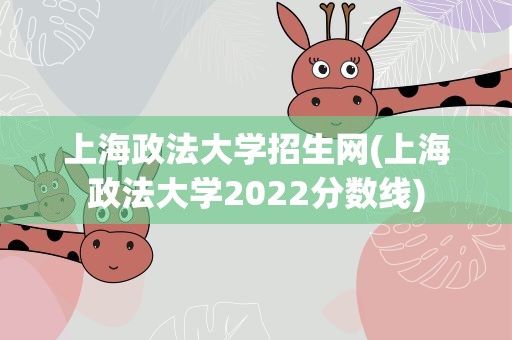 上海政法大学招生网(上海政法大学2022分数线)