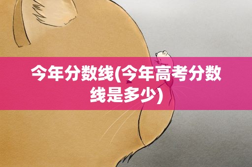 今年分数线(今年高考分数线是多少)