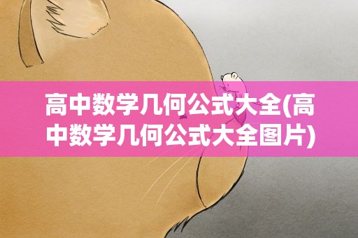 高中数学几何公式大全(高中数学几何公式大全图片)
