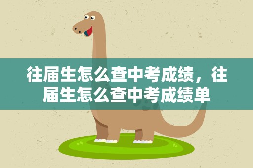 往届生怎么查中考成绩，往届生怎么查中考成绩单
