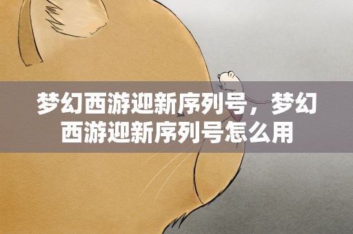 梦幻西游迎新序列号，梦幻西游迎新序列号怎么用