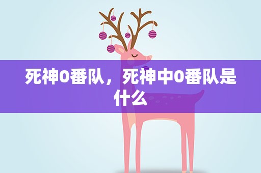 死神0番队，死神中0番队是什么