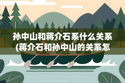 孙中山和蒋介石系什么关系(蒋介石和孙中山的关系怎么样)