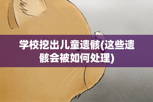 学校挖出儿童遗骸(这些遗骸会被如何处理)