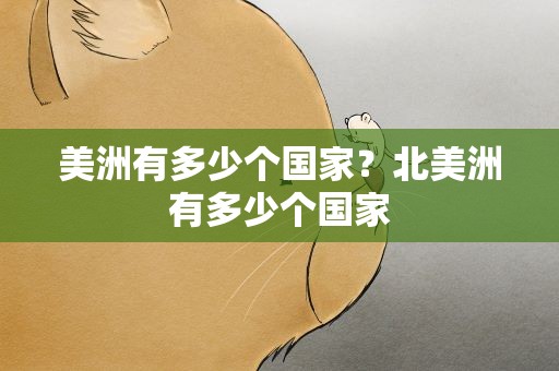 美洲有多少个国家？北美洲有多少个国家