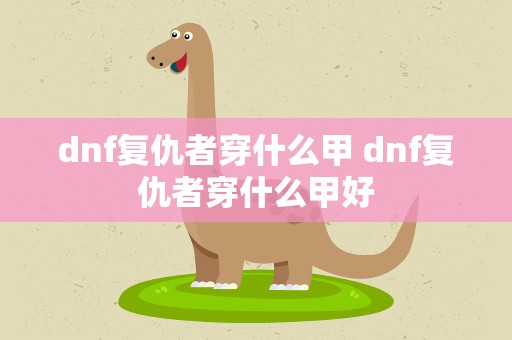 dnf复仇者穿什么甲 dnf复仇者穿什么甲好