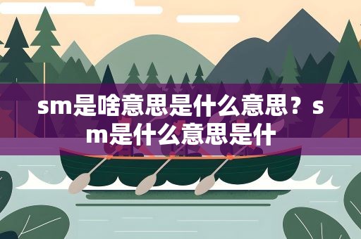 sm是啥意思是什么意思？sm是什么意思是什