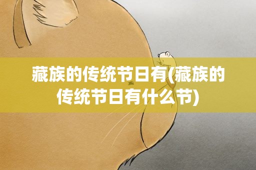 藏族的传统节日有(藏族的传统节日有什么节)