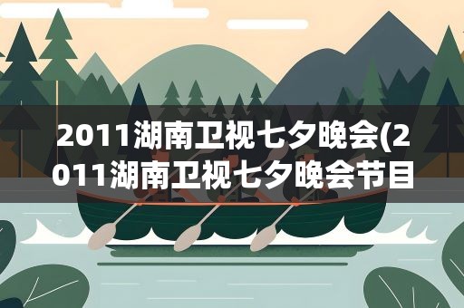 2011湖南卫视七夕晚会(2011湖南卫视七夕晚会节目单)