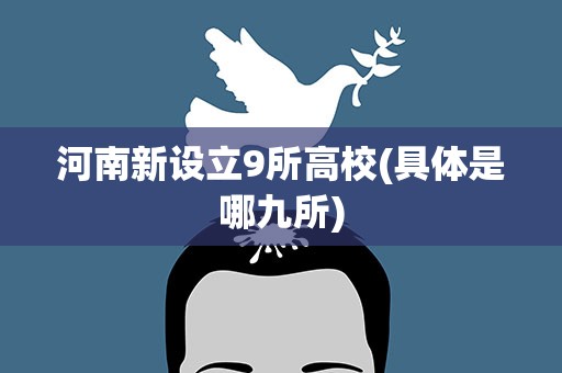 河南新设立9所高校(具体是哪九所)
