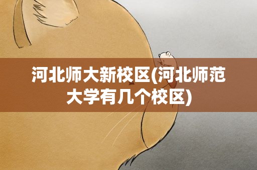河北师大新校区(河北师范大学有几个校区)