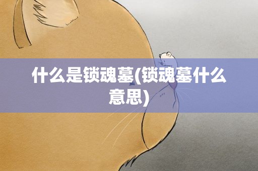 什么是锁魂墓(锁魂墓什么意思)