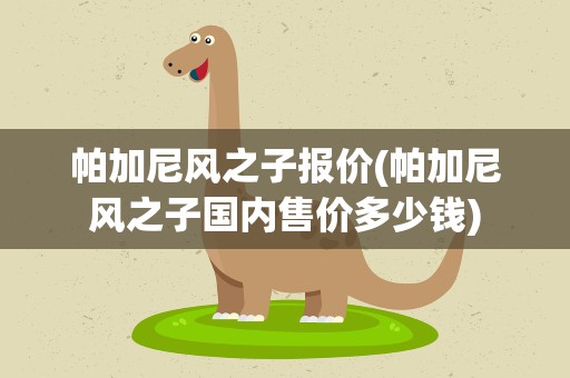 帕加尼风之子报价(帕加尼风之子国内售价多少钱)