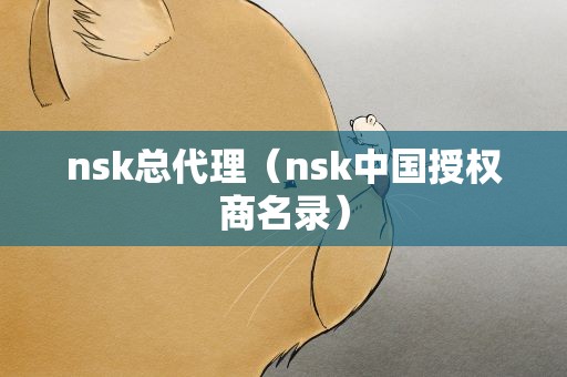 nsk总代理（nsk中国授权商名录）