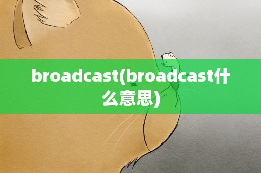 broadcast(broadcast什么意思)