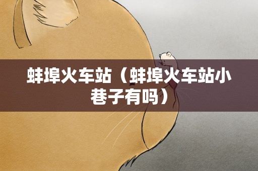 蚌埠火车站（蚌埠火车站小巷子有吗）