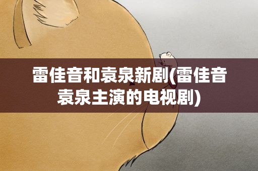 雷佳音和袁泉新剧(雷佳音袁泉主演的电视剧)