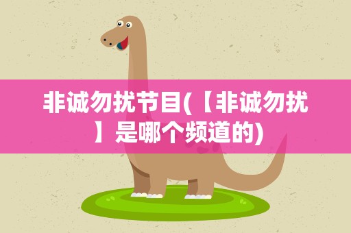 非诚勿扰节目(【非诚勿扰】是哪个频道的)