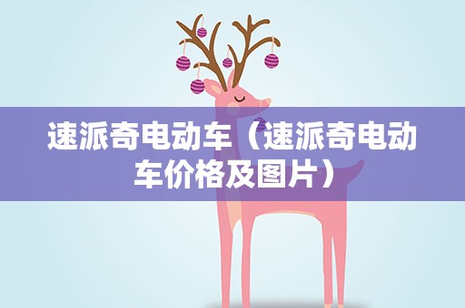 速派奇电动车（速派奇电动车价格及图片）
