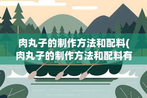 肉丸子的制作方法和配料(肉丸子的制作方法和配料有哪些)