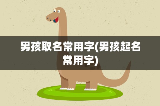 男孩取名常用字(男孩起名常用字)