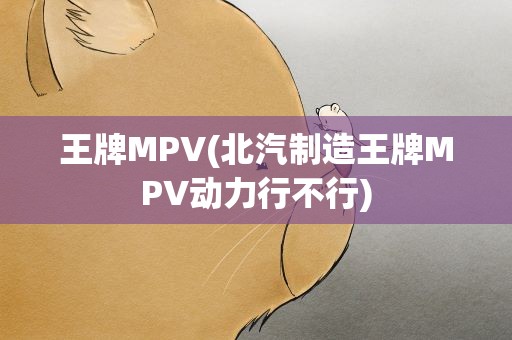 王牌MPV(北汽制造王牌MPV动力行不行)