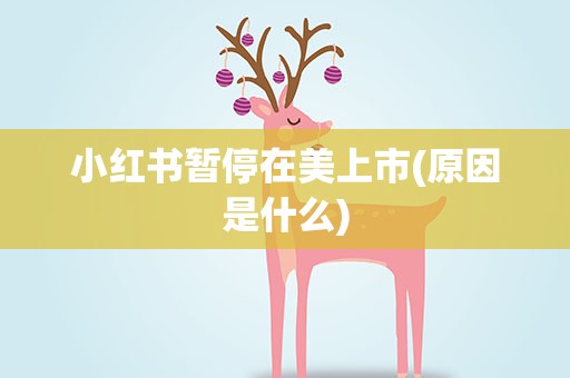 小红书暂停在美上市(原因是什么)