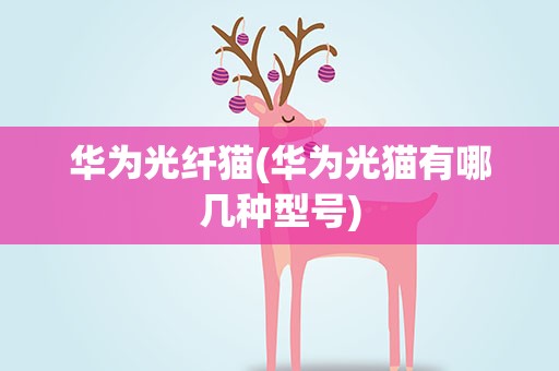 华为光纤猫(华为光猫有哪几种型号)